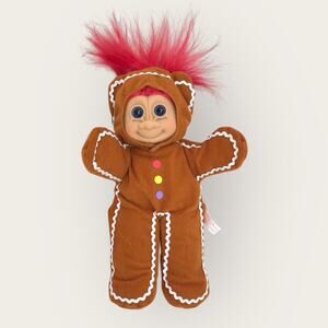 Russ Troll Kidz 10" Plush Wee Gingerbread Man Christmas Vintage Holiday Doll